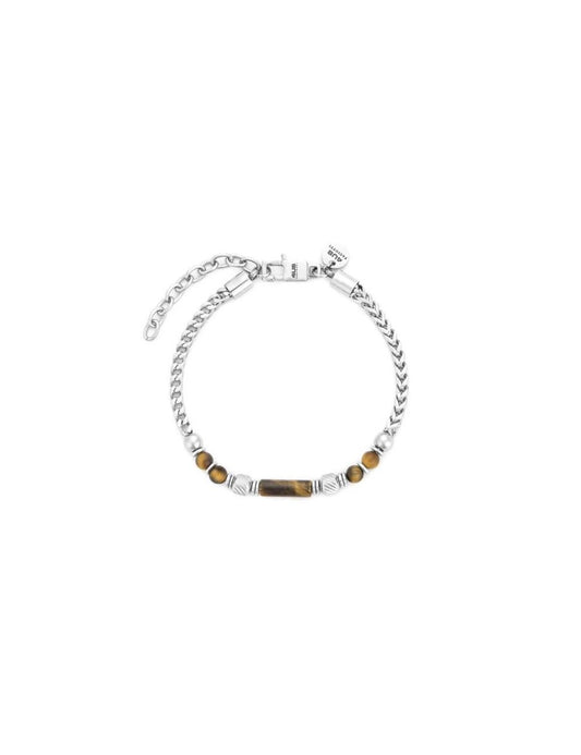 Bracciale Uomo 4US Cesare Paciotti - Acciaio e Occhio di Tigre 4UBR7806