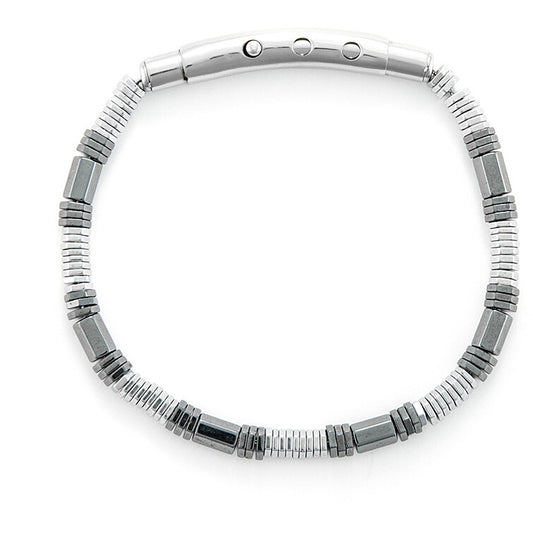 Bracciale Uomo 4US Cesare Paciotti in Acciaio con Dettagli in Ematite - 4UBR6455
