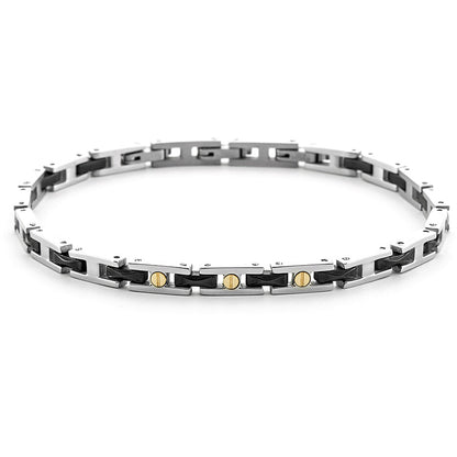 Bracciale Uomo 4US Cesare Paciotti in Acciaio e Oro 18kt a Catena - 4UBR6933