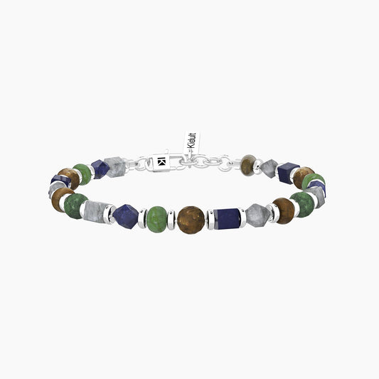 Bracciale Uomo Kidult Energia | Sogni in Acciaio e Pietre Multicolor - 732372