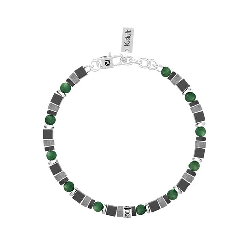 Bracciale Uomo Kidult "Mai Mollare" in Acciaio e Pietre Multicolor - 732377