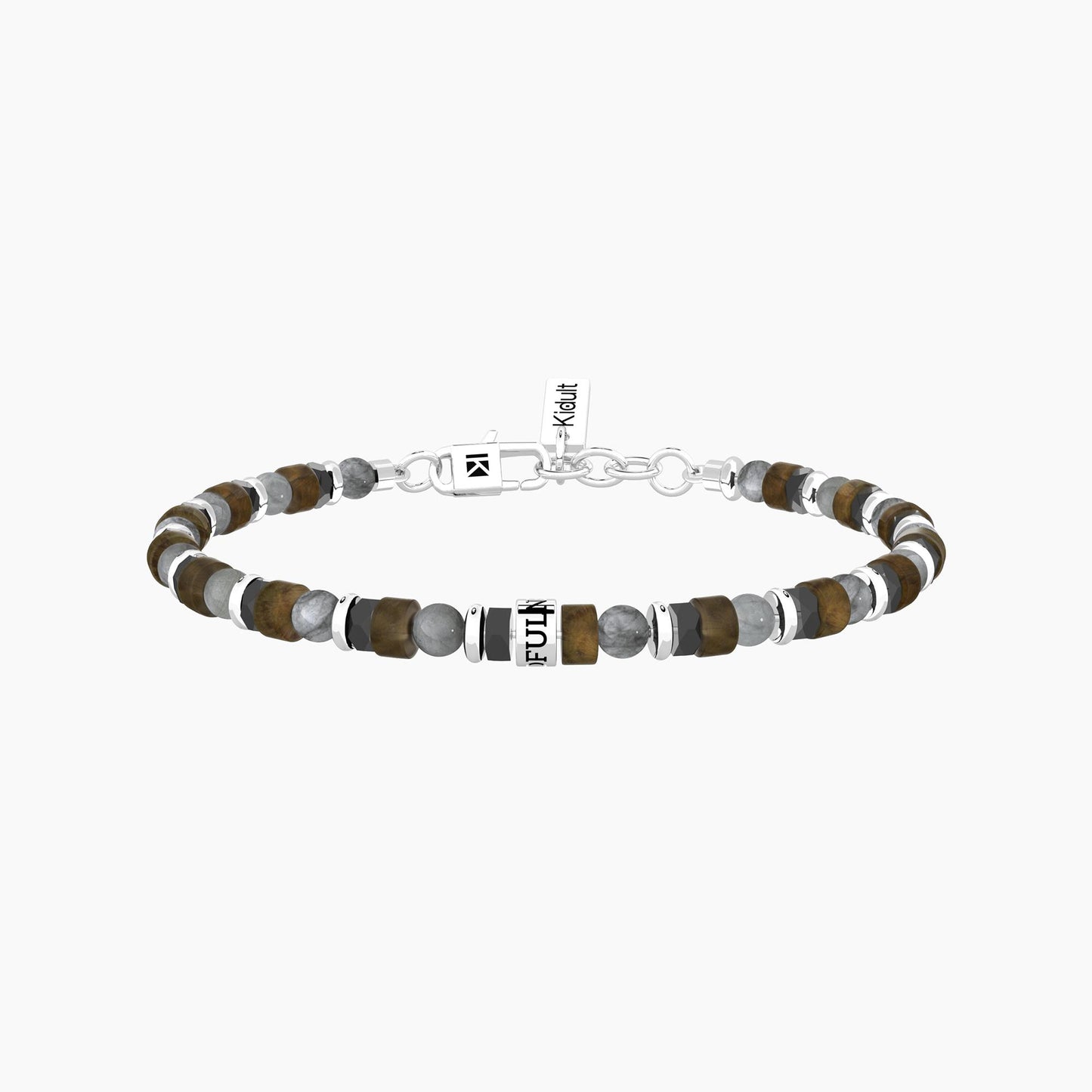 Bracciale Uomo Kidult Mindfulness in Acciaio e Pietre Multicolor - 732375
