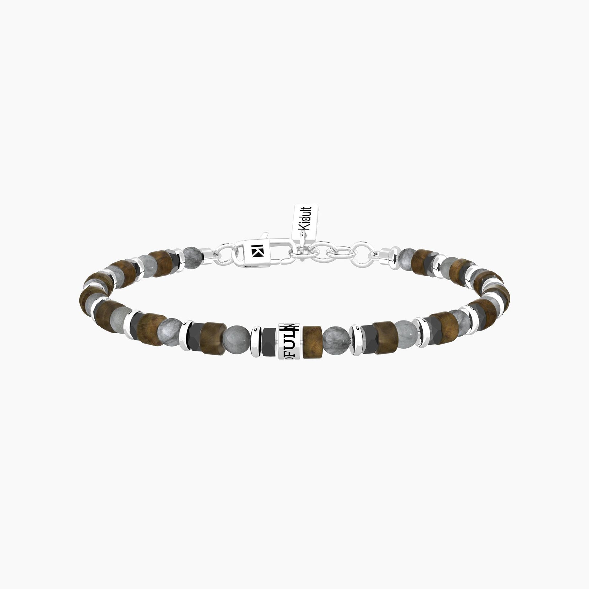 Bracciale Uomo Kidult Mindfulness in Acciaio e Pietre Multicolor - 732375
