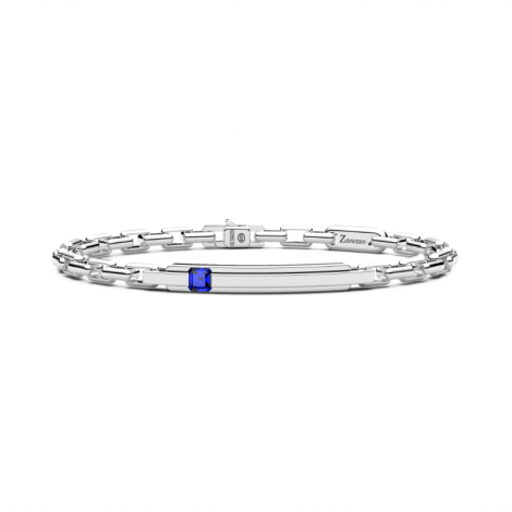 Bracciale Zancan Uomo Argento Spinello Blu ESB321-BL
