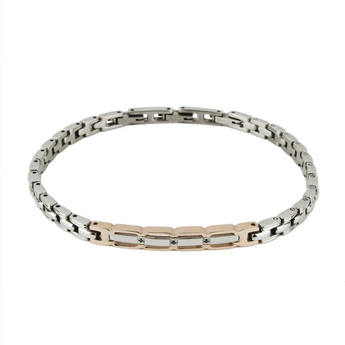 Bracciale Zancan Uomo Hiteck Acciaio Spinelli UHB007