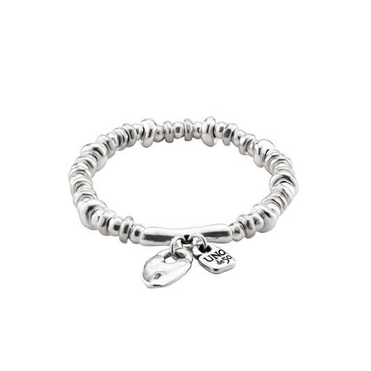 Bracciale da uomo in metallo placcato argento Uno de 50 PUL1808MTL0000M