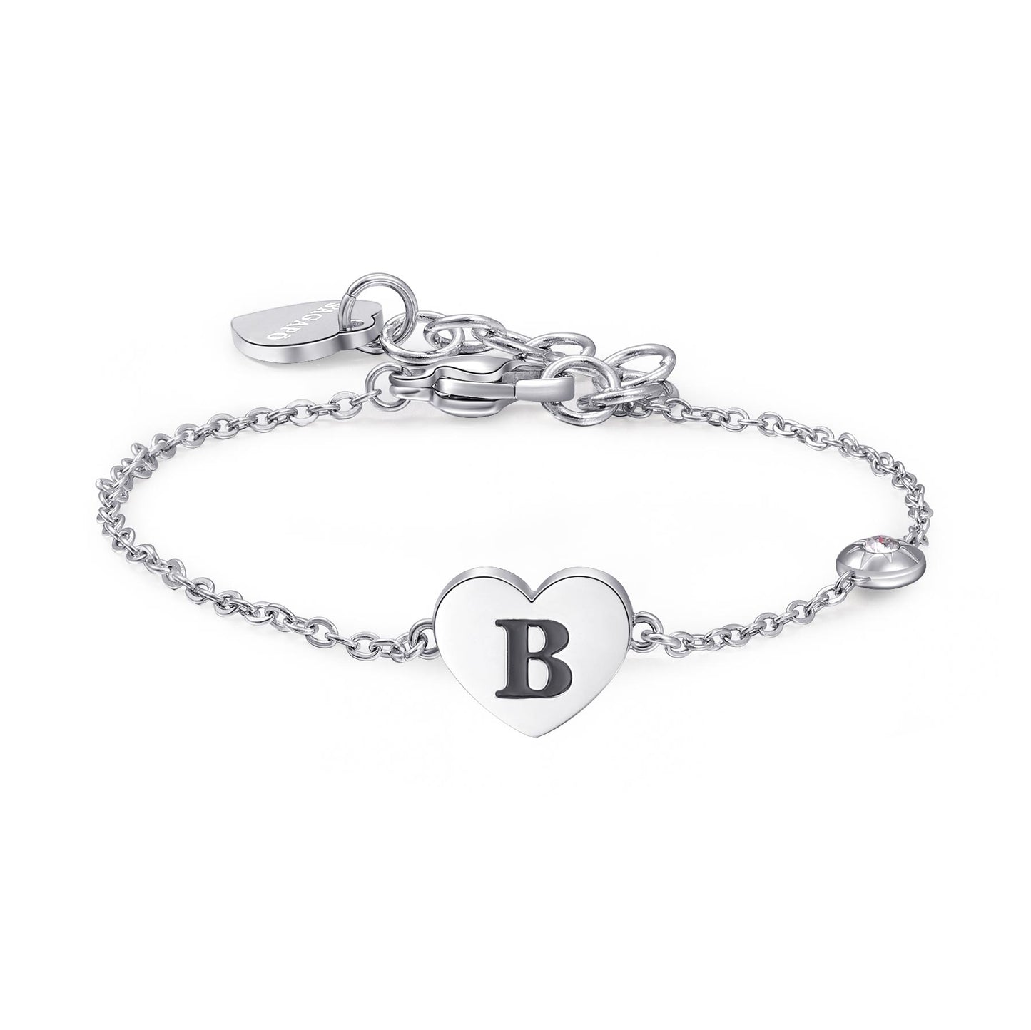 Bracciale in Acciaio con Lettera B - S'Agapo - SCK119