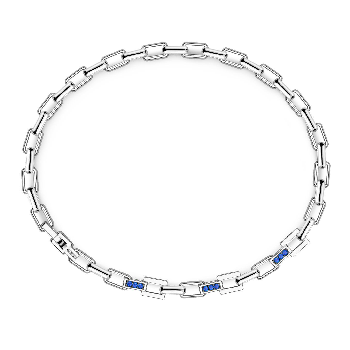 Bracciale in Argento con Pietre Blu ESB319-BL