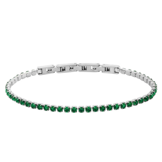 Bracciale maschile ChiMiAma in acciaio inossidabile 316L con maglie silver e dettagli neri in PVD - Alfano Gioielli