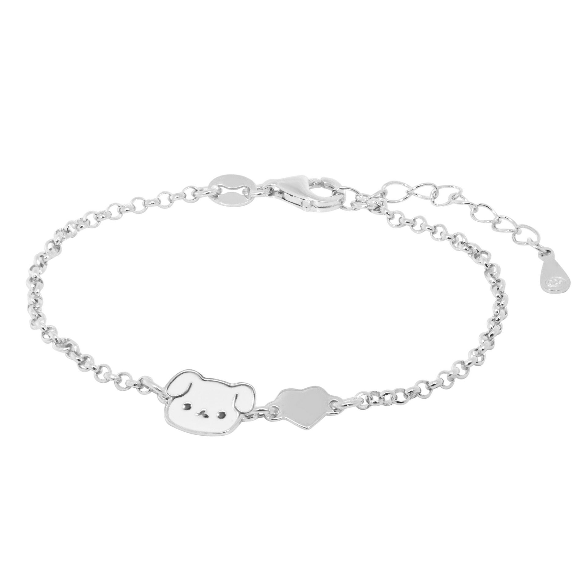 Bracciale per bambina ChiMiAma in argento 925 con coccinella rossa smaltata e chiusura regolabile - Alfano Gioielli