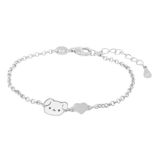 Bracciale per bambina ChiMiAma in argento 925 con coccinella rossa smaltata e chiusura regolabile - Alfano Gioielli