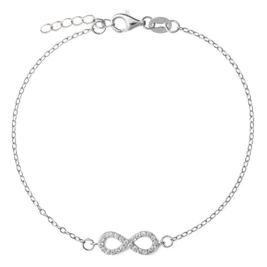 Bracciale rigido schiavo ChiMiAma in argento 925 con elemento a cuore centrale tempestato di pavé di zirconi bianchi - Alfano Gioielli