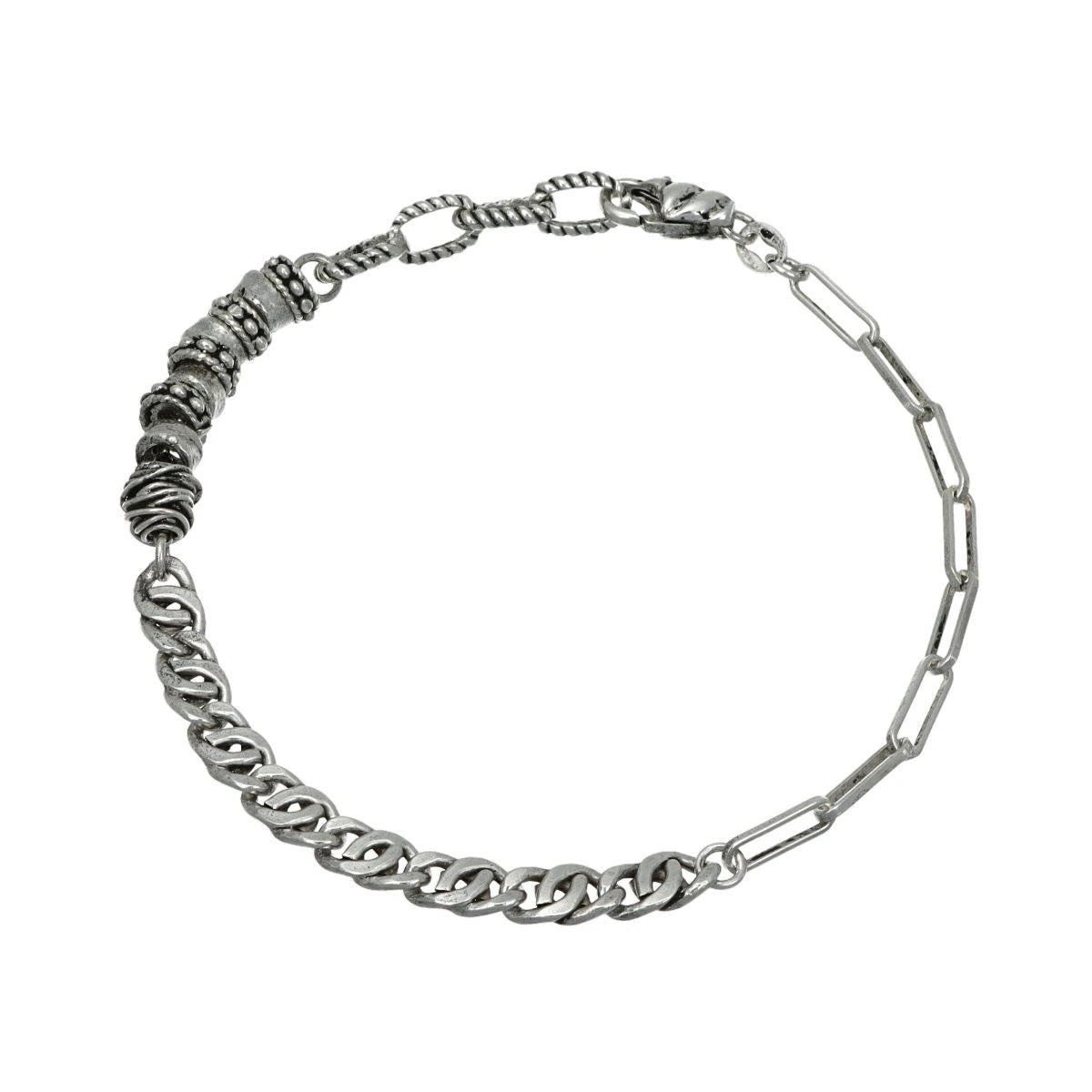 Bracciale rigido uomo Giacomo Burroni MBC0031 in argento 925 brunito con trama geometrica B-Cubo - Alfano Gioielli