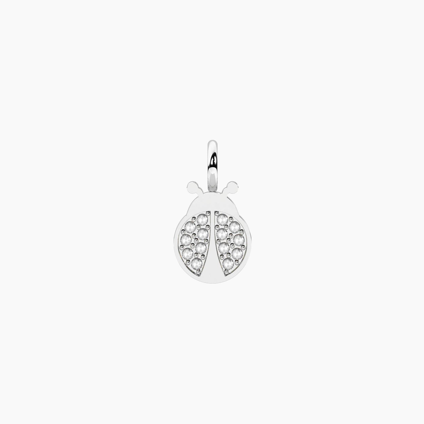 Charm Coccinella Smaltata con Cristalli in Acciaio Kidult 741154 – Coccinella