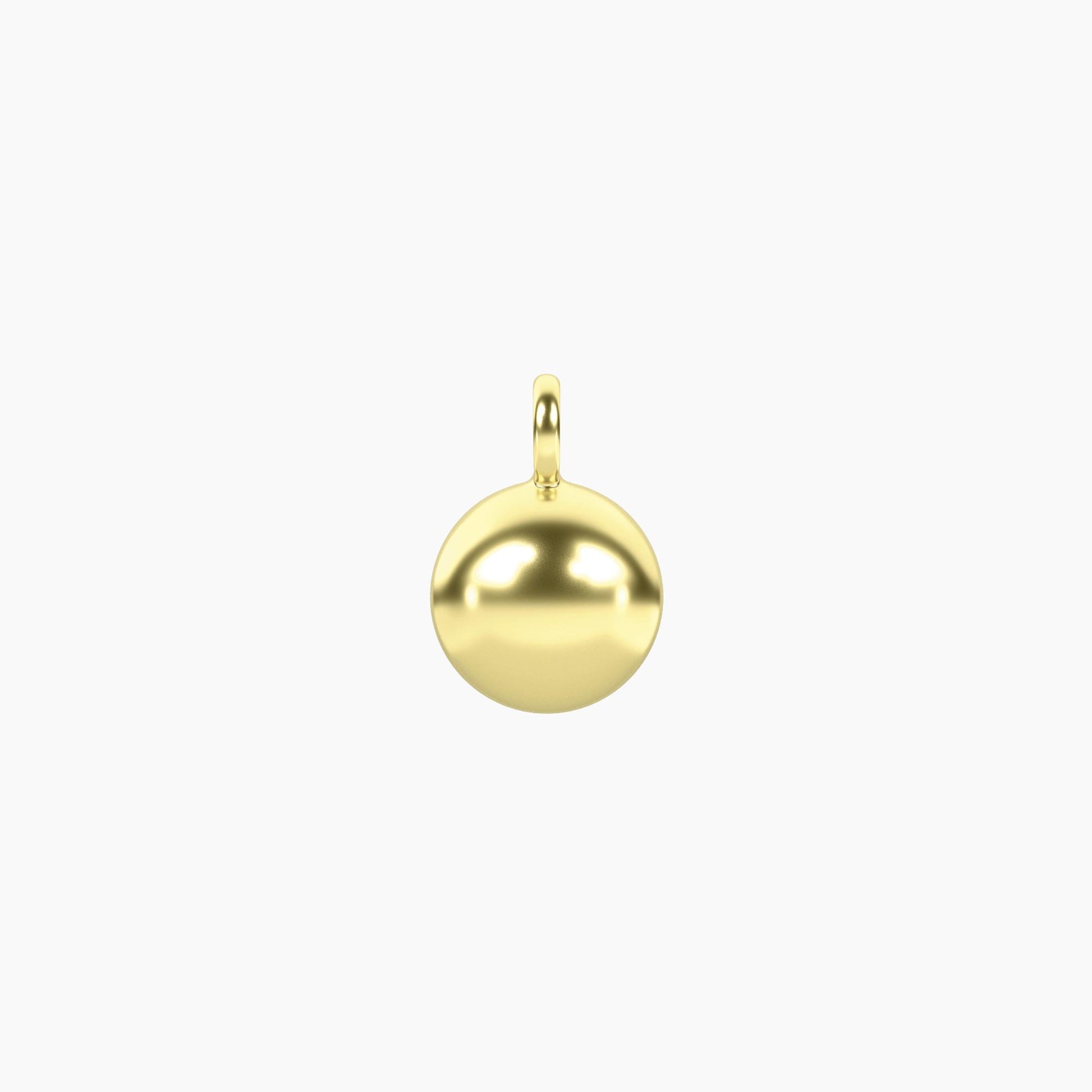 Ciondolo tridimensionale a sfera Kidult in acciaio silver lucido per personalizzazione bracciali e collane componibili - Alfano Gioielli Gioielleria Palermo.