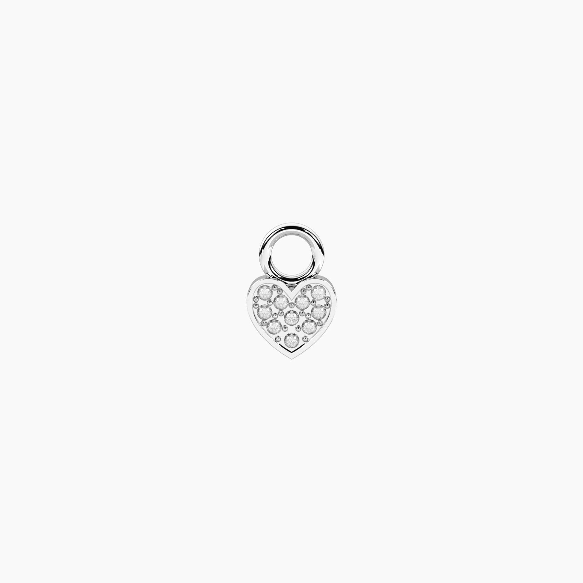 Ciondolo a forma di cuore Kidult in acciaio con finitura oro rosa lucida per personalizzazione gioielli Life Collection - Alfano Gioielli Gioielleria Palermo.