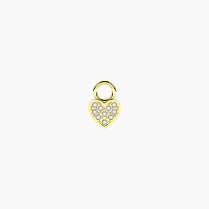 Ciondolo a forma di cuore Kidult in acciaio silver lucido per personalizzazione bracciali e collane Life Collection - Alfano Gioielli Gioielleria Palermo.