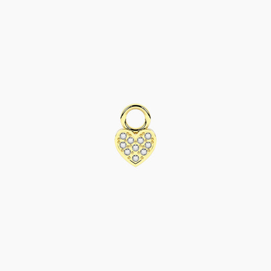Ciondolo a forma di cuore Kidult in acciaio silver lucido per personalizzazione bracciali e collane Life Collection - Alfano Gioielli Gioielleria Palermo.