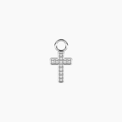 Ciondolo a forma di croce Kidult in acciaio con finitura oro rosa lucida per personalizzazione gioielli spirituali - Alfano Gioielli Gioielleria Palermo.