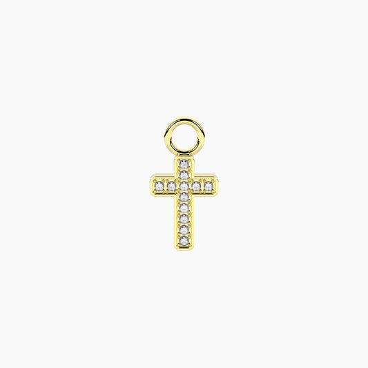 Ciondolo a forma di croce Kidult in acciaio silver lucido per personalizzazione bracciali e collane - Alfano Gioielli Gioielleria Palermo.
