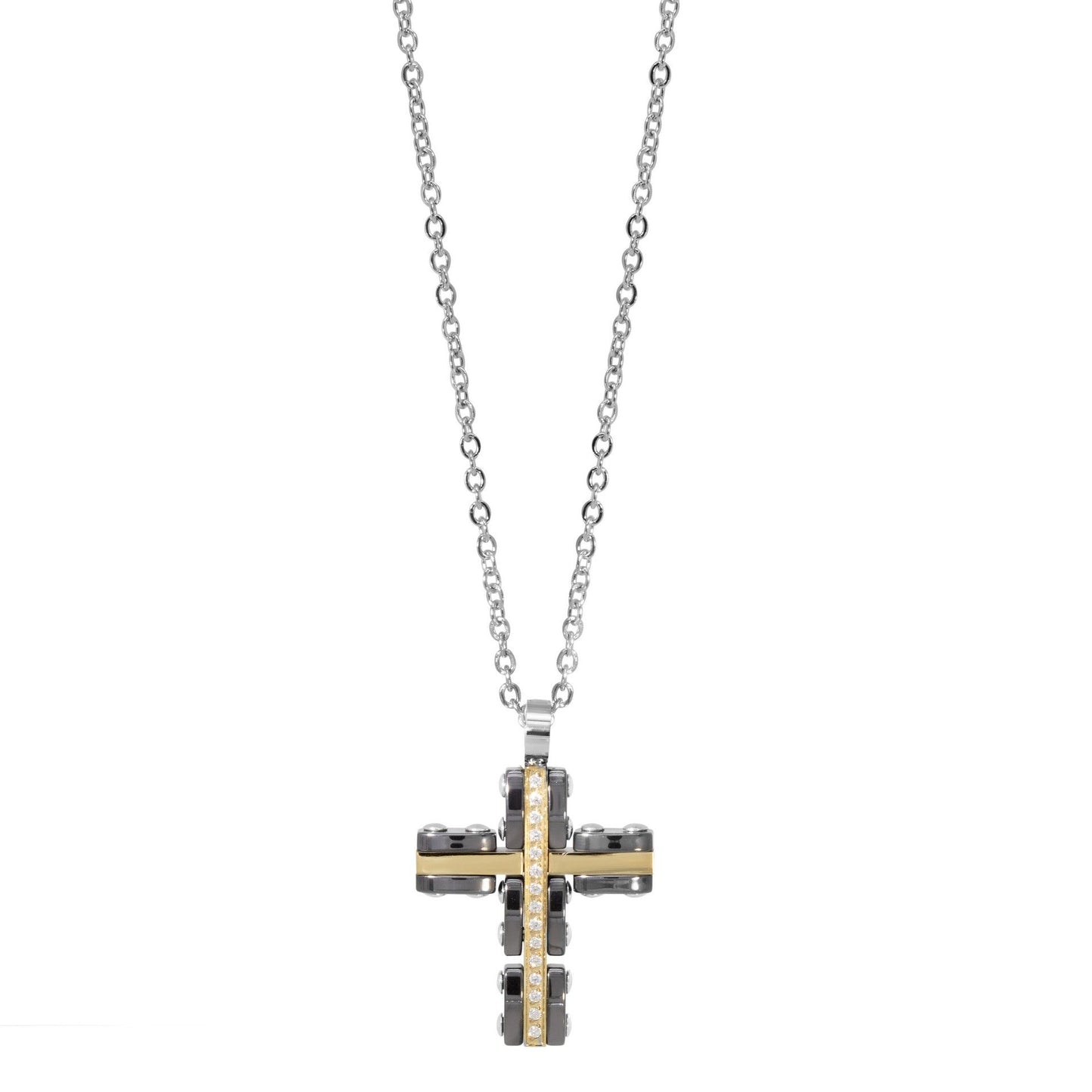 Collana Chimiama Gioielli in Acciaio e Ceramica per Uomo | Cod. 130209
