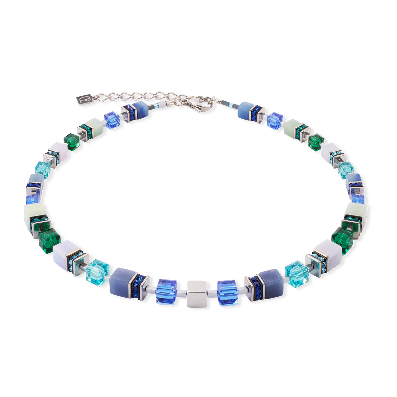 Collana Coeur De Lion GeoCUBE® Precious Statement Argento-Ocean | Cod. 3039100705