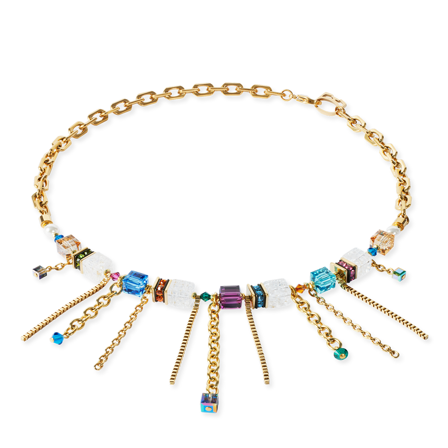 Collana Coeur De Lion Sunray Cube Couture Oro-Multicolor | Cod. 3020101516