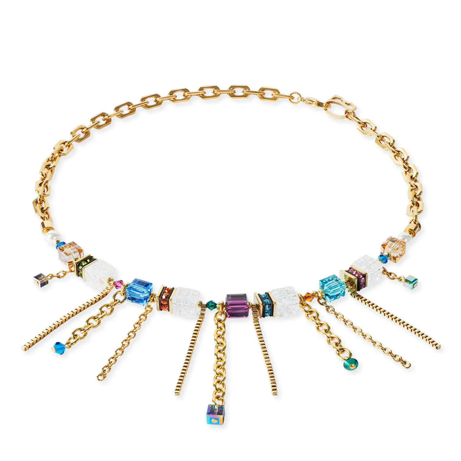 Collana Coeur De Lion Sunray Cube Couture Oro-Multicolor | Cod. 3020101516