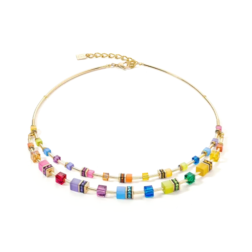 Collana Coeur de Lion GeoCUBE® Iconic Layer - Oro Arcobaleno 2810/10-1500