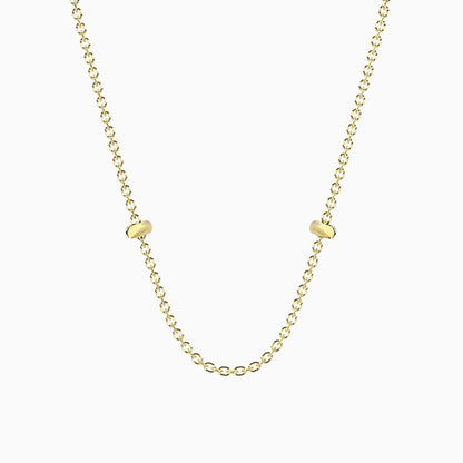 Collana base Kidult in acciaio silver lucido con maglia a sfere per l'inserimento di ciondoli componibili Life Collection - Alfano Gioielli Gioielleria Palermo.