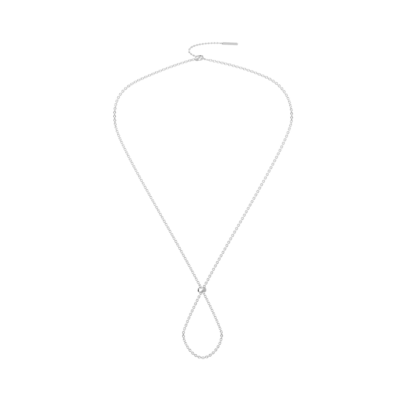 Collana base Kidult in acciaio silver con catena a maglia diamantata per inserimento ciondoli e charm personalizzati - Alfano Gioielli Gioielleria Palermo.