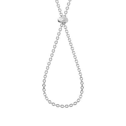 Collana base Kidult in acciaio silver con catena a maglia diamantata per inserimento ciondoli e charm personalizzati - Alfano Gioielli Gioielleria Palermo.