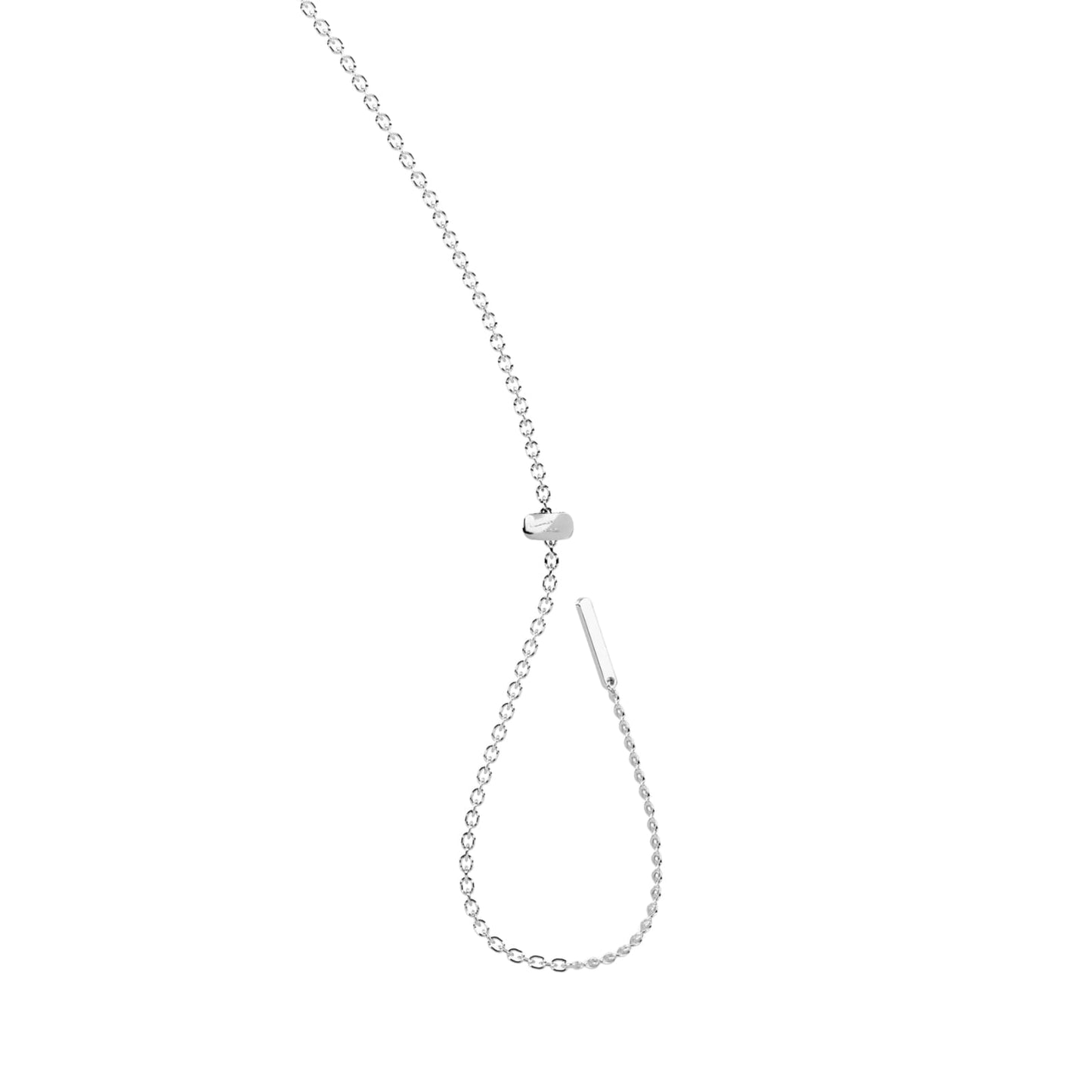 Collana base Kidult in acciaio silver con catena a maglia diamantata per inserimento ciondoli e charm personalizzati - Alfano Gioielli Gioielleria Palermo.