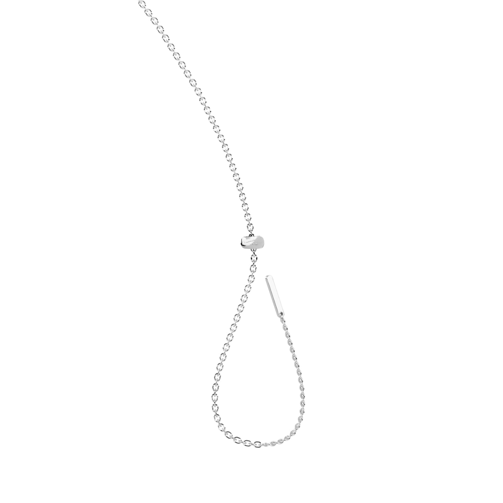 Collana base Kidult in acciaio silver con catena a maglia diamantata per inserimento ciondoli e charm personalizzati - Alfano Gioielli Gioielleria Palermo.