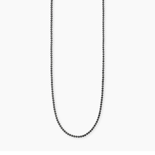 Collana corta girocollo Kidult in acciaio silver con piccoli cristalli bianchi brillanti lungo la catena - Alfano Gioielli Gioielleria Palermo.