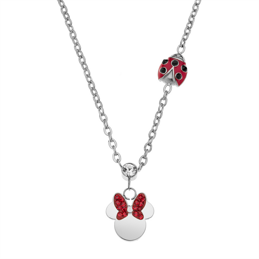 Collana Disney Minnie e Coccinella in Acciaio N600605RRL-157.CJ