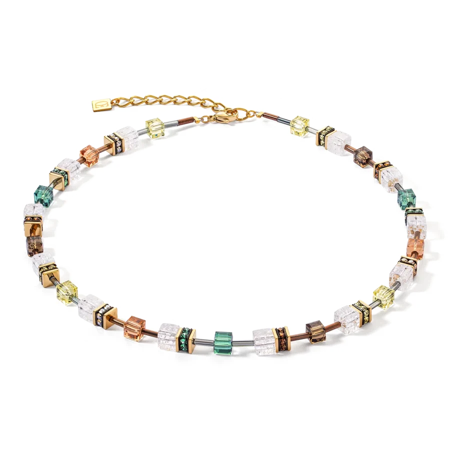 Collana GeoCUBE® Iconic Natura marrone-bianco 3018-10-0911 Coeur de Lion
