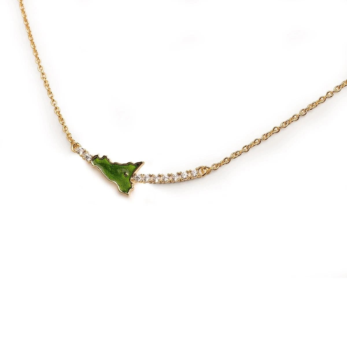 Collana Isola Bella Donna in Bronzo Zircone 60000008