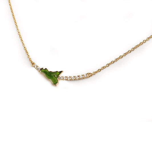 Collana Isola Bella Donna in Bronzo Zircone 60000008