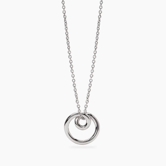 Collana a catenina sottile Kidult in acciaio silver con piccole sfere di agata verde naturale alternate - Alfano Gioielli Gioielleria Palermo.