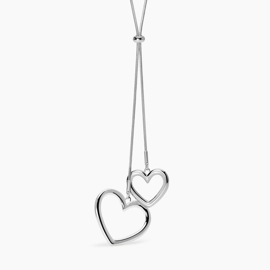 Collana Kidult Style 15 con Catena Snake e Cuori - 851024