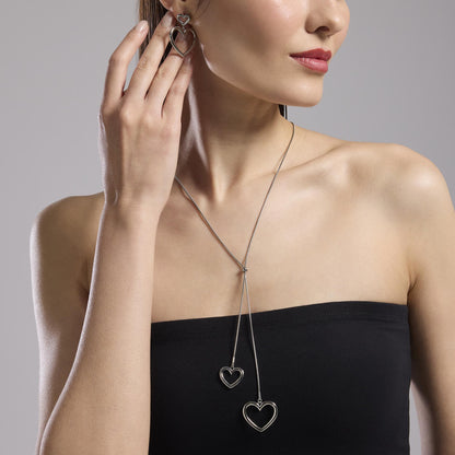 Collana Kidult Style 15 con Catena Snake e Cuori - 851024