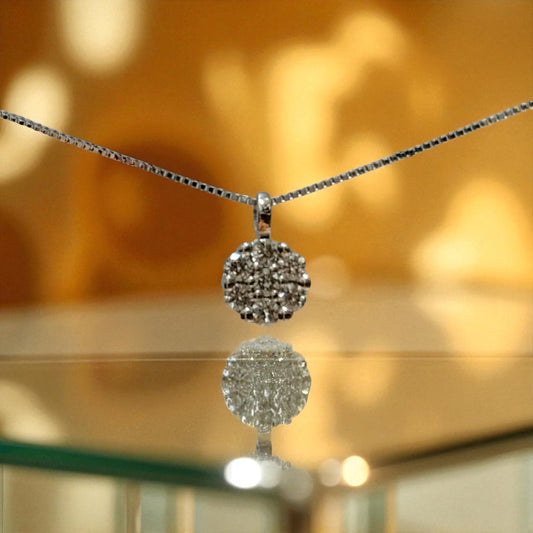 Collana Lucciole con Diamanti in Oro Bianco 18KT - CIOBLOOM/3 SI+