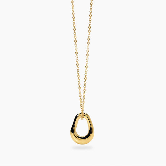Collana lunga Kidult in acciaio silver con pietre naturali di agata nera alternate lungo la catena - Alfano Gioielli Gioielleria Palermo.