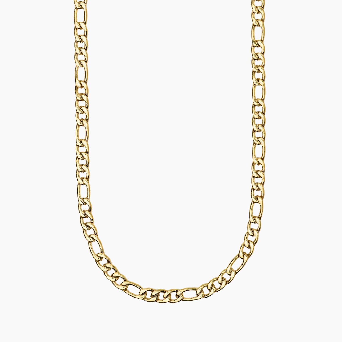 Collana lunga a catenina Kidult in acciaio silver con piccole pietre naturali di apatite azzurra alternate lungo la struttura.
