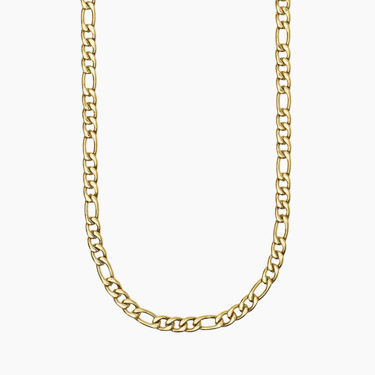 Collana lunga a catenina Kidult in acciaio silver con piccole pietre naturali di apatite azzurra alternate lungo la struttura.