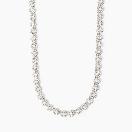Collana MABINA Milanesienne girocollo tennis in argento con zirconi - Codice 553683