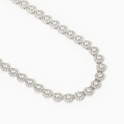 Collana MABINA Milanesienne girocollo tennis in argento con zirconi - Codice 553683