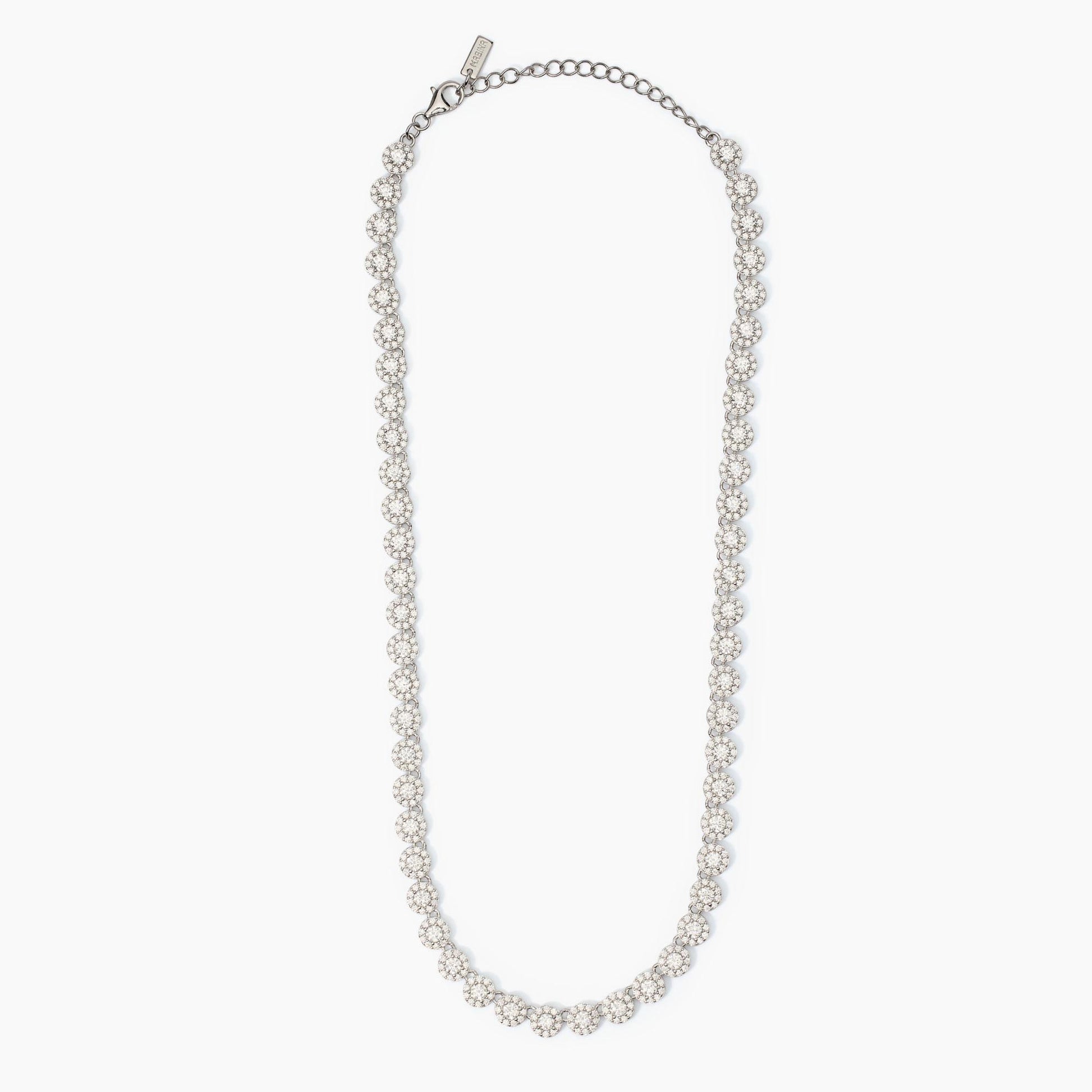 Collana MABINA Milanesienne girocollo tennis in argento con zirconi - Codice 553683