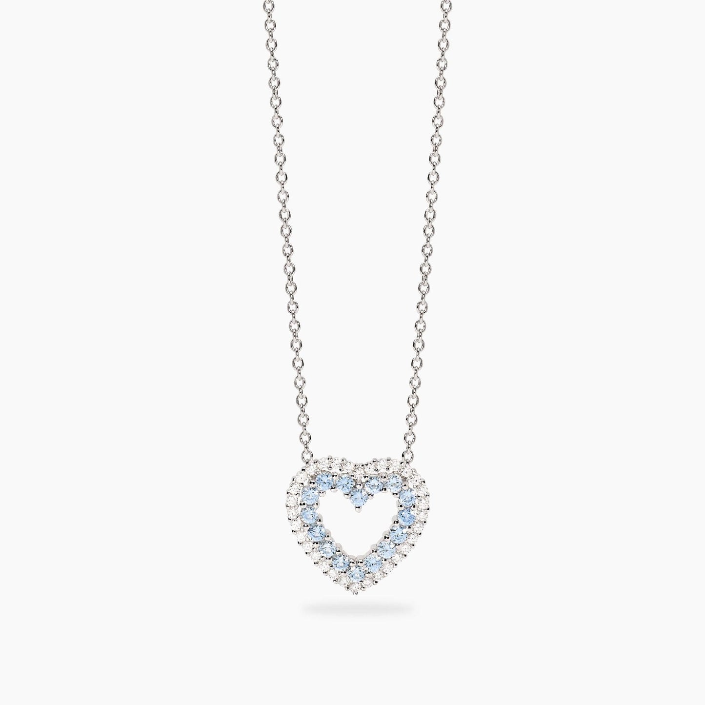 Collana Mabina in argento 925 con pendente punto luce diamante lab grown da 0,05 carati taglio brillante.